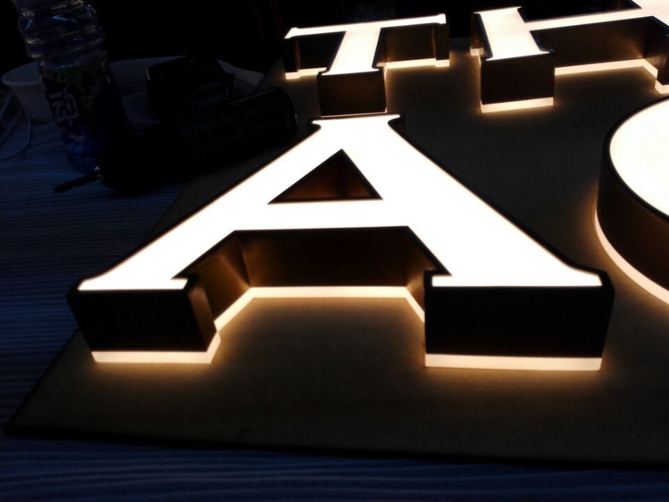 Stainless Steel 3D LED Letter Signs IP65 Waterproof Front Back Lit Channel Letters